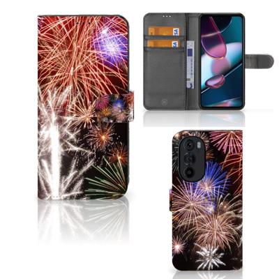 Motorola Edge 30 Pro | Wallet Case | met Pasjes | Vuurwerk