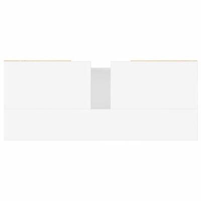 Badkamerkast 80x33x60 cm bewerkt hout wit Badkamerkast 80x33x60 cm bewerkt hout wit