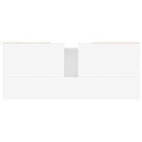 Badkamerkast 80x33x60 cm bewerkt hout wit - thumbnail