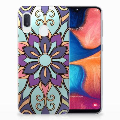 Samsung Galaxy A20e | TPU Case | Purple Flower