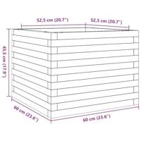Plantenbak 60x60x45,5 cm gempregneerd grenenhout - thumbnail