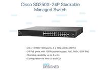 Cisco SG350X-24P 24-poort Gigabit PoE Stackable Switch - thumbnail