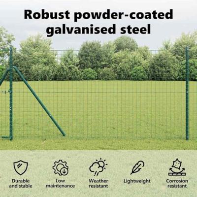 VidaXL Afrasteringspaal 13 pcs groen staal