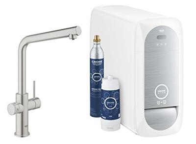 Grohe Bruisendwater Keukenkraan Blue Home Starterkit Chilled En Sparkling Water Mono Of Duo - Blue Home Duo L Uitloop RVS Look
