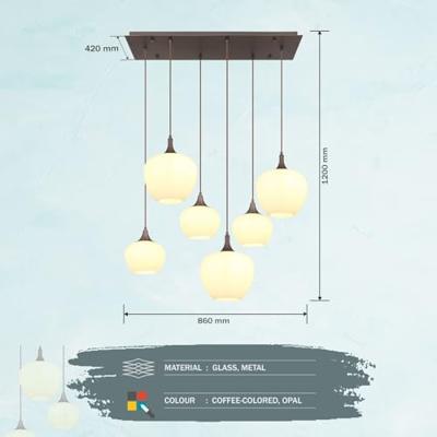 Globo Bruine hanglampMaxy 6-lichts - 15548-6HC