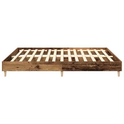 Bedframe zonder matras 200x200 cm spaanplaat bewerkt hout