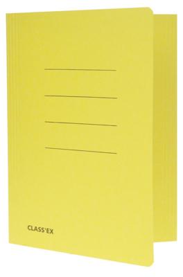 Class'ex dossiermap, 3 kleppen ft 18,2 x 22,5 cm (voor ft schrift), geel