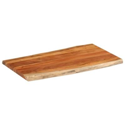Tafelblad rechthoekig natuurlijke rand 120x60x2,5 cm acaciahout