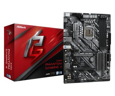 Z490 Phantom Gaming 4 - Moederbord - ATX - LGA1200 Socket - Z490 - USB 3.2 Gen2 - Intel Gigabit LAN Z490 Phantom Gaming 4 - Moederbord - ATX - LGA1200 Socket - Z490 - USB 3.2 Gen2 - Intel Gigabit LAN