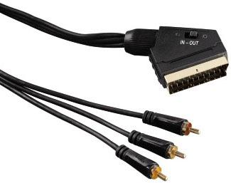 Hama Video-adapter scart naar 3xRCA 1,5 meter Scart kabel Zwart