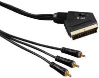 Hama Video-adapter scart naar 3xRCA 1,5 meter Scart kabel Zwart - thumbnail