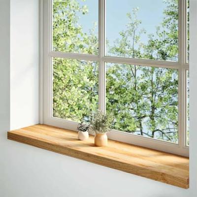 VidaXL Vensterbanken 2 st 120x25x2 cm massief eikenhout lichtbruin VidaXL Vensterbanken 2 st 120x25x2 cm massief eikenhout lichtbruin