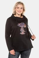 Ulla Popken Sweatshirt, Snoopy, metallic effect, wijde opstaande kraag - Grote Maten - thumbnail