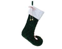 Kerstsok polyester 47 cm groen - thumbnail