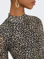 Only Onlerica Life Mesh L/s Top Jrs Noos 15141298 T-shirt Lange Mouw Pumice Stone Everyday Leo - thumbnail