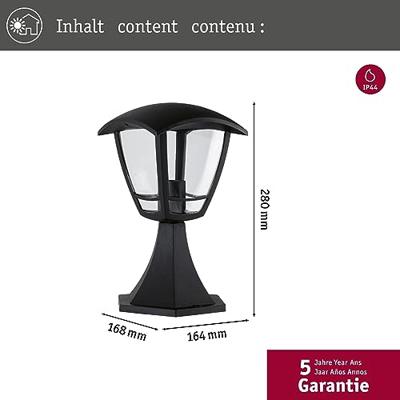 Paulmann 94393 Wandlamp E27 Helder, Zwart