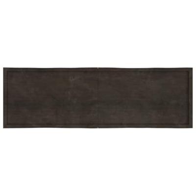 Tafelblad natuurlijke rand 200x60x6 cm eikenhout donkergrijs Tafelblad natuurlijke rand 200x60x6 cm eikenhout donkergrijs