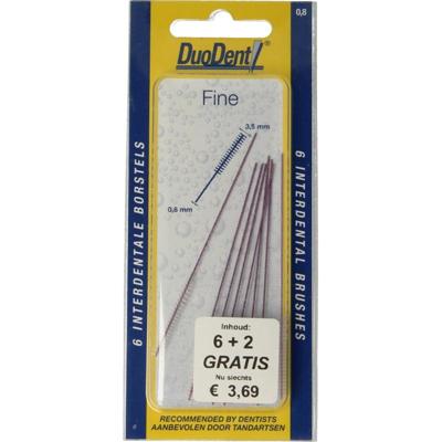 Duodent Interdentale borstels fine 8 Stuks Duodent Interdentale borstels fine 8 Stuks