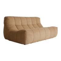 HKliving Lazy Lounge bank Rib Brown - thumbnail