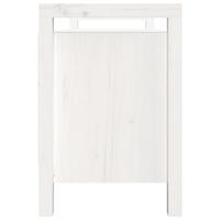 Halbankje 110x40x60 cm massief grenenhout wit - thumbnail