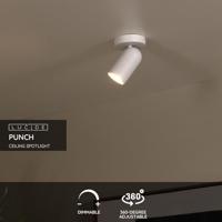 Lucide PUNCH - Plafondspot - 1xGU10 - Wit - thumbnail