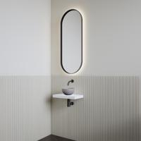 Fonteinset | BWS Leto | Planchet Kristal Wit | Waskom Mat Grijs - thumbnail