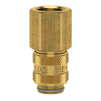 Lüdecke Ludecke snelkoppeling met klep dn5 1/8" binnendraad