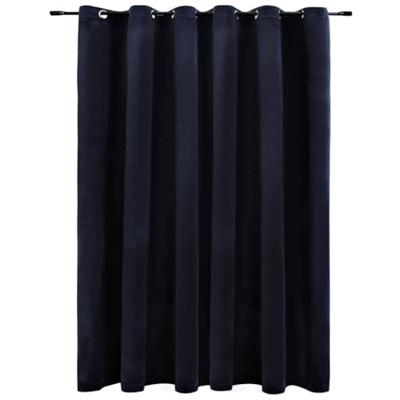 VidaXL Gordijn verduisterend met ringen 290x245 cm fluweel zwart VidaXL Gordijn verduisterend met ringen 290x245 cm fluweel zwart