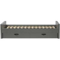 WOOOD Morris Bed Incl. Bedlade|Lattenrol - Grenen - Leem - 90x200 - thumbnail