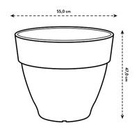 Elho vibia campana bloempot rond 55 cm brique - thumbnail