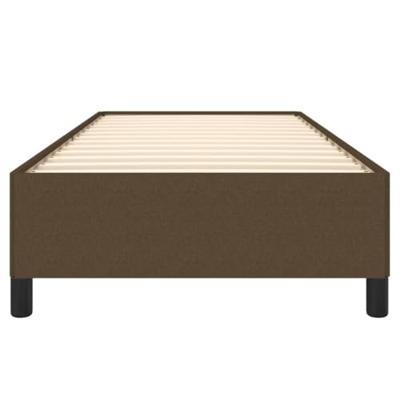 Bedframe stof donkerbruin 100x200 cm