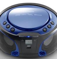 Lenco Boombox SCD-550 Blauw draagbaar met discolichteffect, FM-radio, USB Playback, Bluetooth, AUX-ingang, hoofdtelefoonaansluiting Blauw,Blauw/Zwart - thumbnail