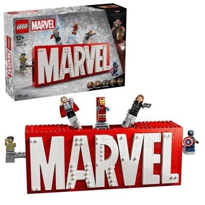 LEGO Marvel Super Heroes 76313 MARVEL logo en minifiguren