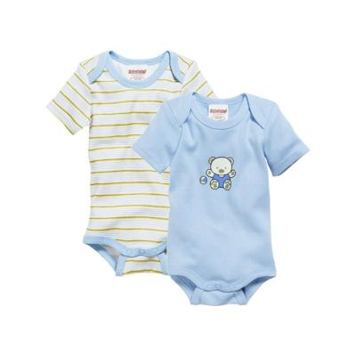 Schnizler romper Beren korte mouw blauw/geel 2 stuks mt 62/68 Schnizler romper Beren korte mouw blauw/geel 2 stuks mt 62/68