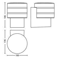 Philips Buitenlamp Hue Tuar zilvergrijs 1740447P0 - thumbnail