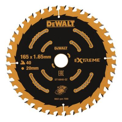DeWalt Accessoires cirkelzaagblad 165x20x40t finish, kerf 1,65mm - dt10640-qz