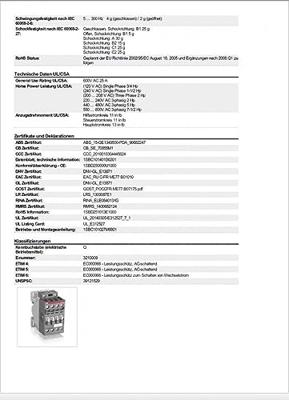ABB AF09-30-10-13 Schakelaar 1x NO, 4x NO 100 V 25 A 1 stuk(s) ABB AF09-30-10-13 Schakelaar 1x NO, 4x NO 100 V 25 A 1 stuk(s)