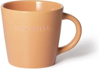 Vondels cappuccinokop keramiek ciao bella 9x9.5cm orange