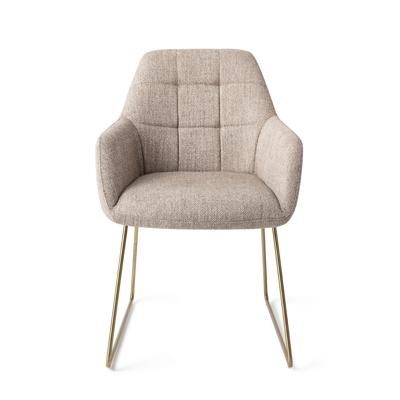 Jesper Home Noto eetkamerstoel Biscuit Beach slide gold