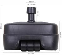 Parasolvoet kunststof vulbaar 50 liter antraciet - thumbnail