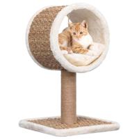 VidaXL Kattenmeubel met tunnel en speeltje 56 cm zeegras - thumbnail