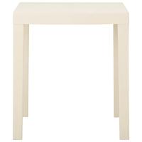 Tuintafel 79x65x72 cm kunststof wit - thumbnail