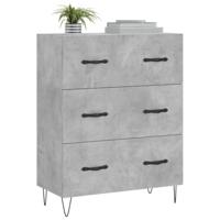 Dressoir 69,5x34x90 cm bewerkt hout betongrijs - thumbnail