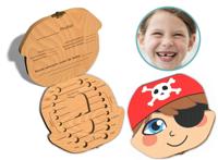Tandendoosje met naam - Piraat jong- Hout - thumbnail