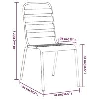 7-delige Tuinset staal antracietkleurig - thumbnail