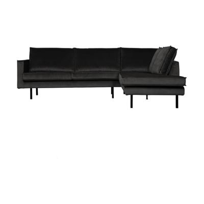 WOOOD Rodeo hoekbank rechts velvet Antraciet