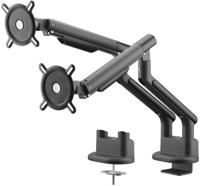One For All Design Dual black Monitor-tafelbeugel Aantal monteerbare displays: 2 Display(s) 33 cm (13) - 81,3 cm (32) Zwart In hoogte verstelbaar, Zwenkbaar, - thumbnail