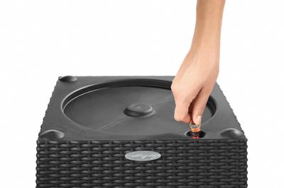 Plantenbak - Kubushuisje 40 - Complete set - Graniet - 31 L - LECHUZA