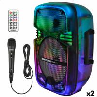 Luidspreker met Karaokemicrofoon Bontempi Plastic 25 x 39 x 21 cm (2 Stuks) - thumbnail