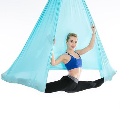 Huishoudelijke handstand elastische stretching touw antenne yoga hangmat set (meer blauw)